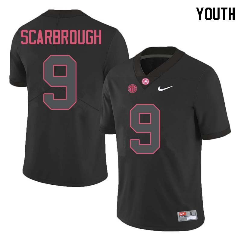 Youth #9 Bo Scarbrough Alabama Crimson Tide College Football Jerseys Sale-Black